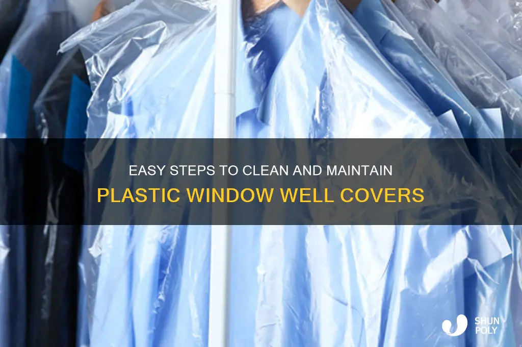 how to clean plastic window well covers
