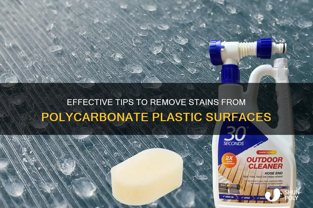 how to clean polycarbonate plastic stain