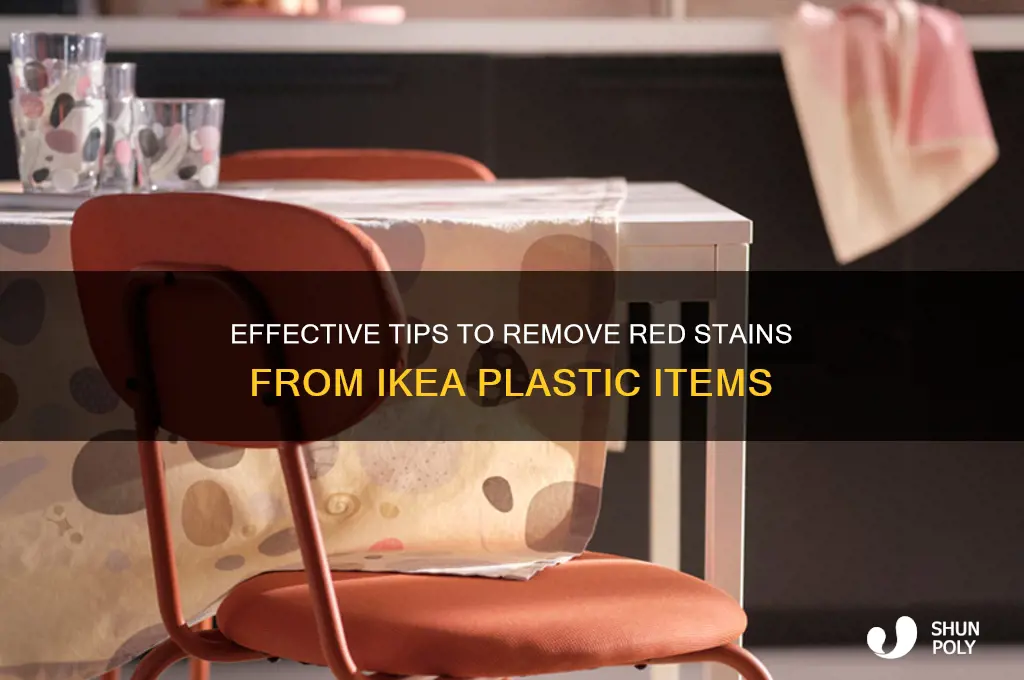 how to clean red spot on ikea plastic