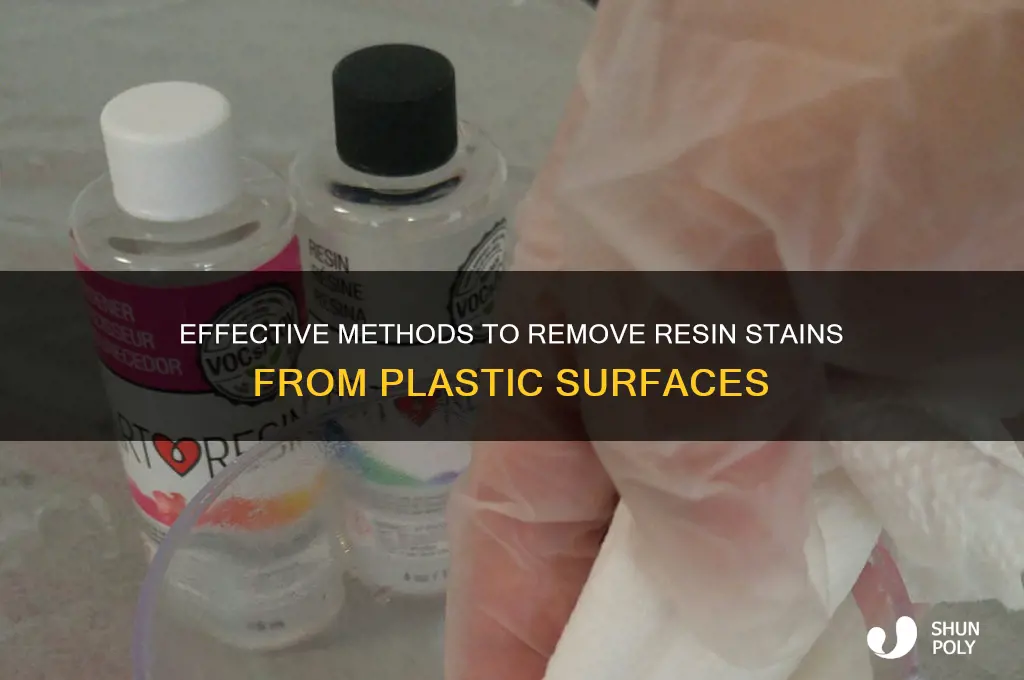 how to clean resin from plastic