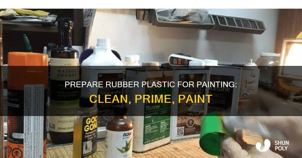 how to clean rubbery plastic before painting
