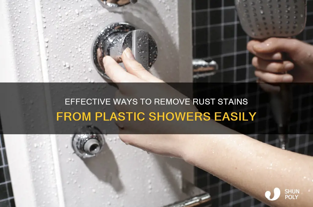 how to clean rust from plastic shower