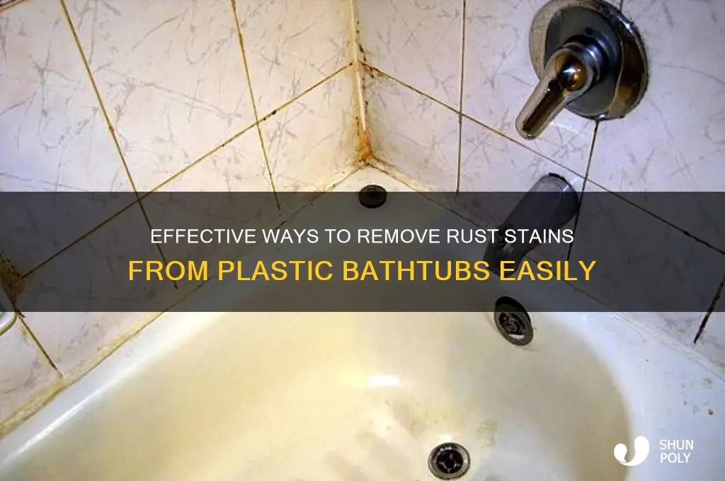 how to clean rust off plastic bathtub