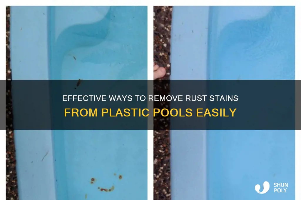 how to clean rust off plastic pool