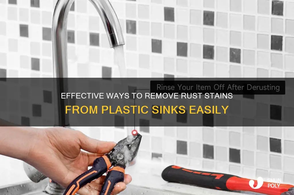 how to clean rust off plastic sink