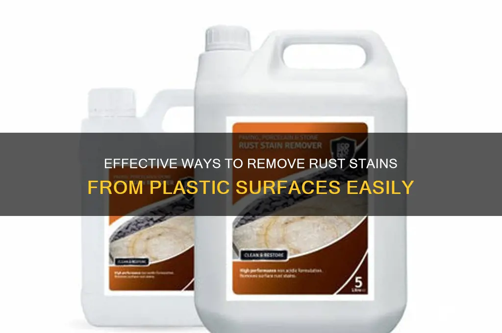 how to clean rust stain from plastic