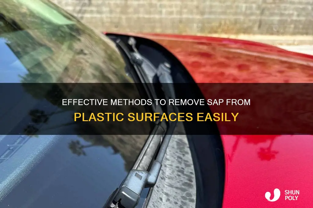 how to clean sap off plastic