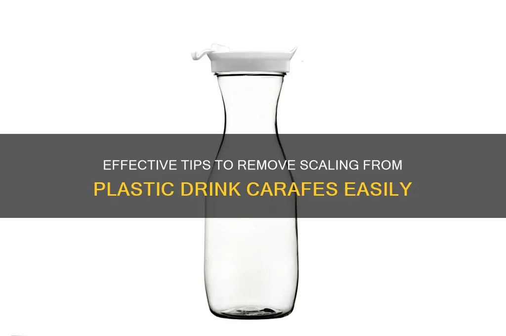 how to clean scaling out of plastic drink caraffes