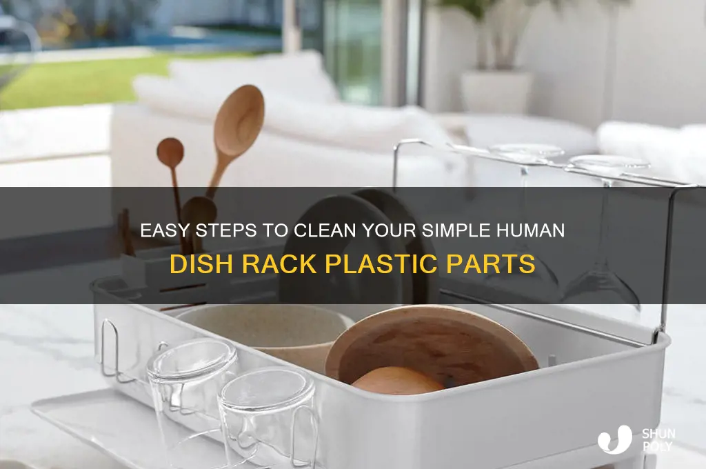 how to clean simple human dish rack plastic parts
