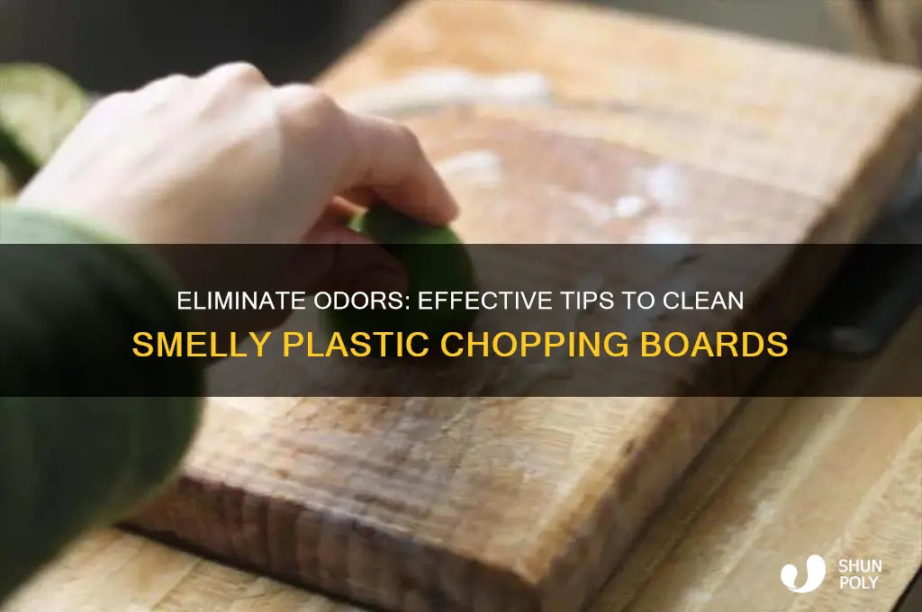 how to clean smelly plastic chopping board