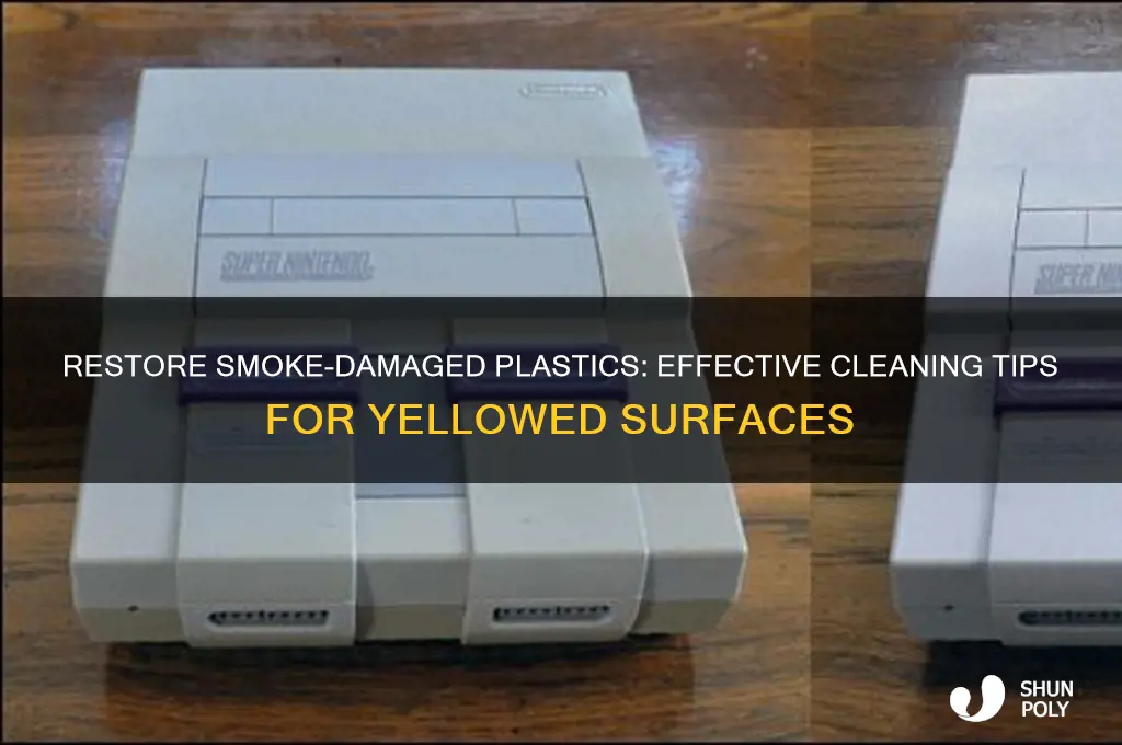 how to clean smoke yellowed plastic