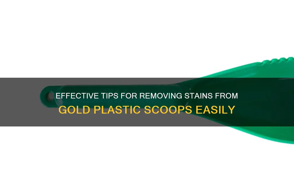 how to clean spots of off gold plastic scoops
