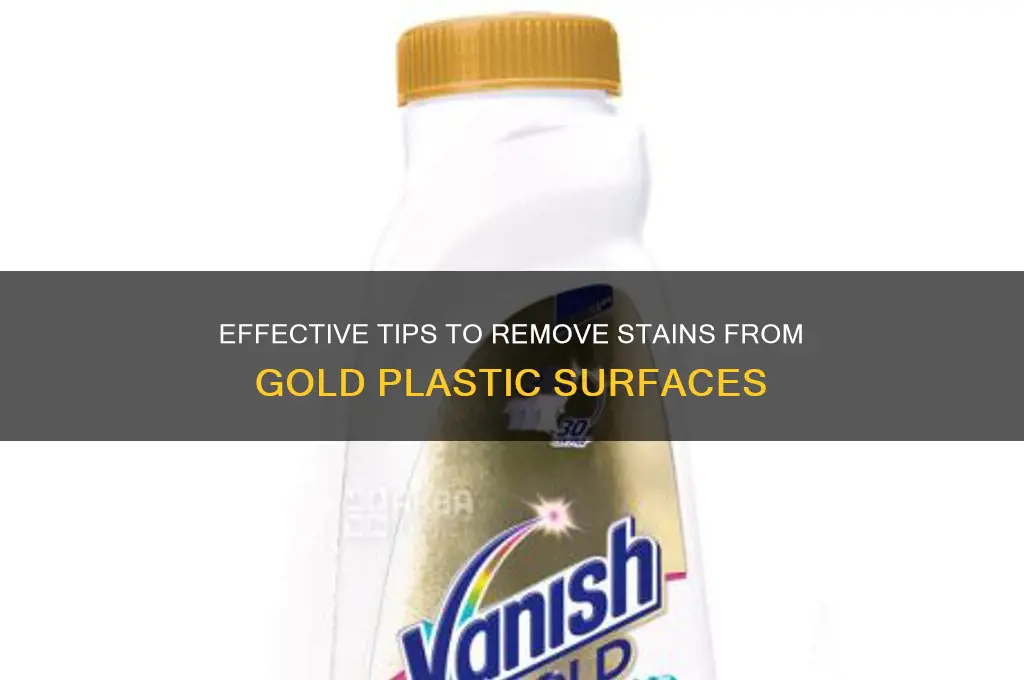 how to clean spots of off gold plastic