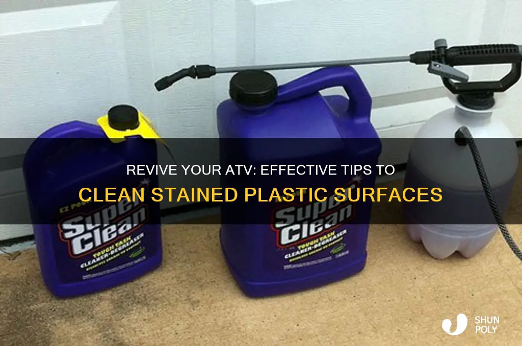 how to clean stained atv plastic