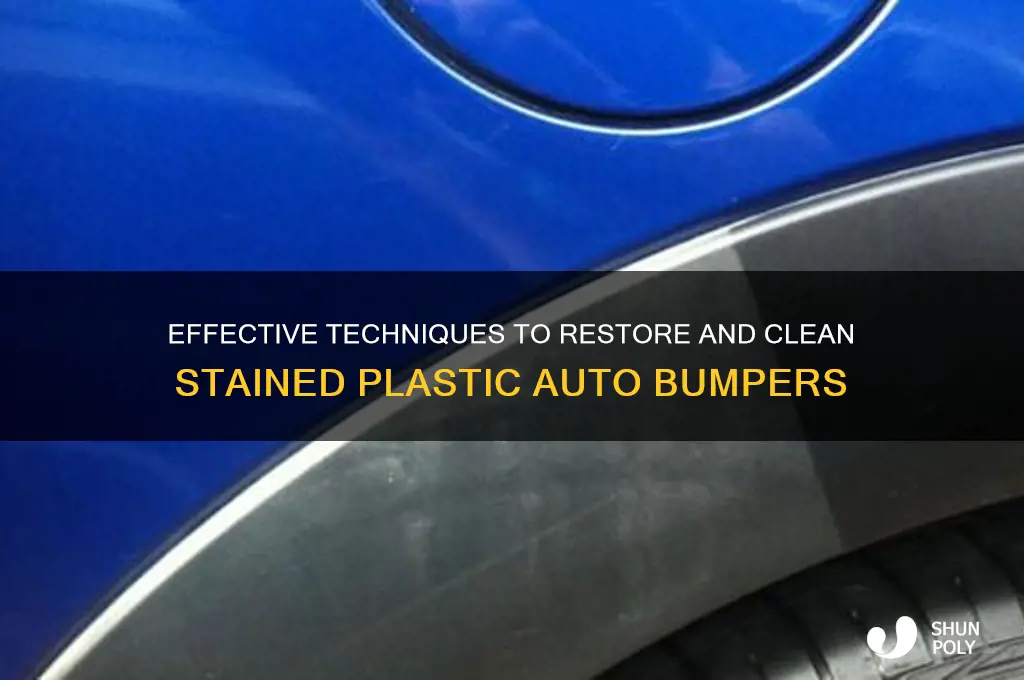 how to clean stained plastic auto bumpers