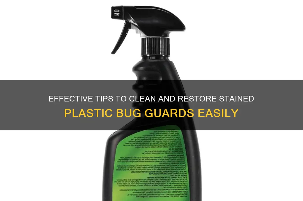how to clean stained plastic bug guard