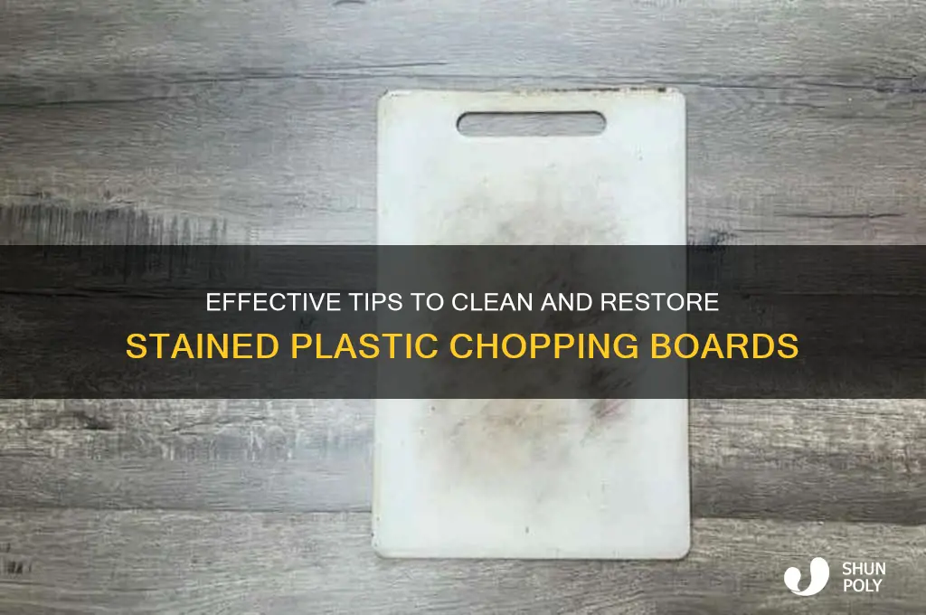 how to clean stained plastic chopping board