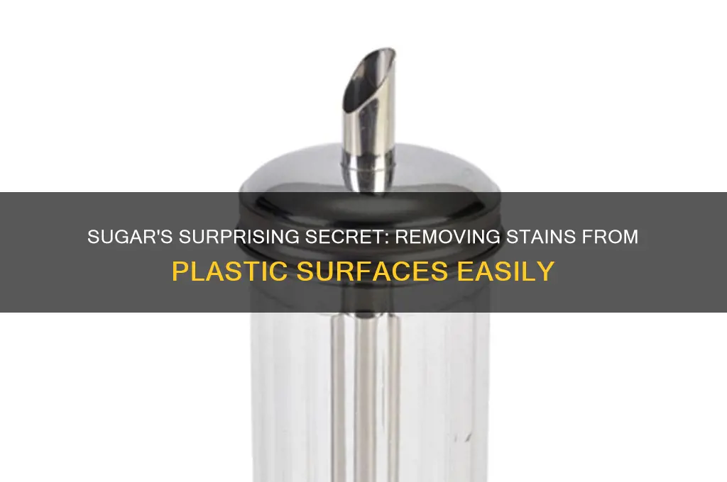 how to clean stained plastic with sugar