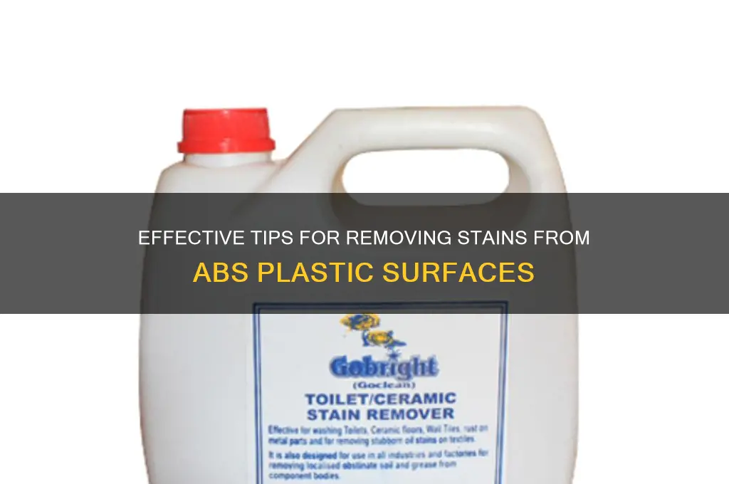 how to clean stains off of abs plastic