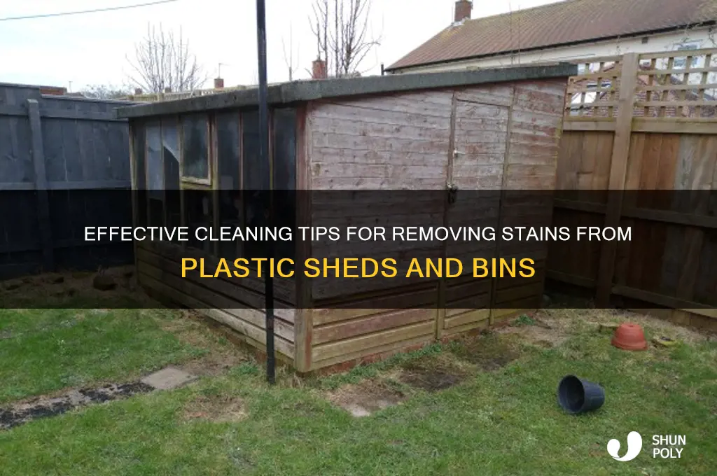 how to clean stains on plastic sheds and storage bins
