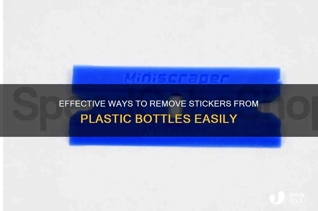 how to clean stickers off plastic bottles
