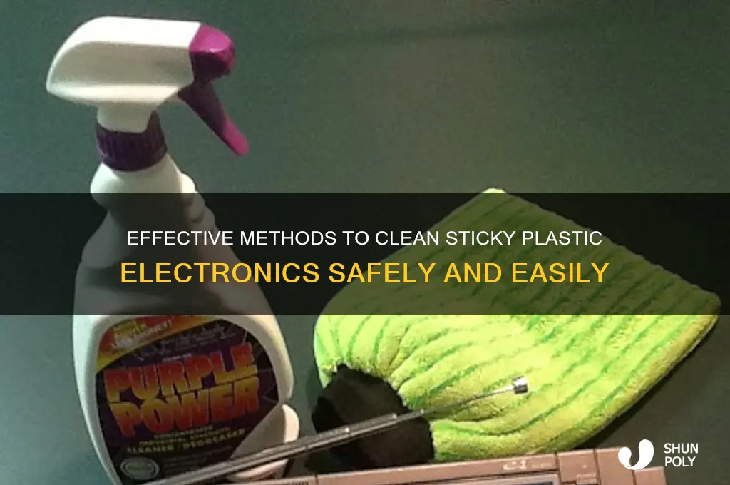 how to clean sticky plastic electronics