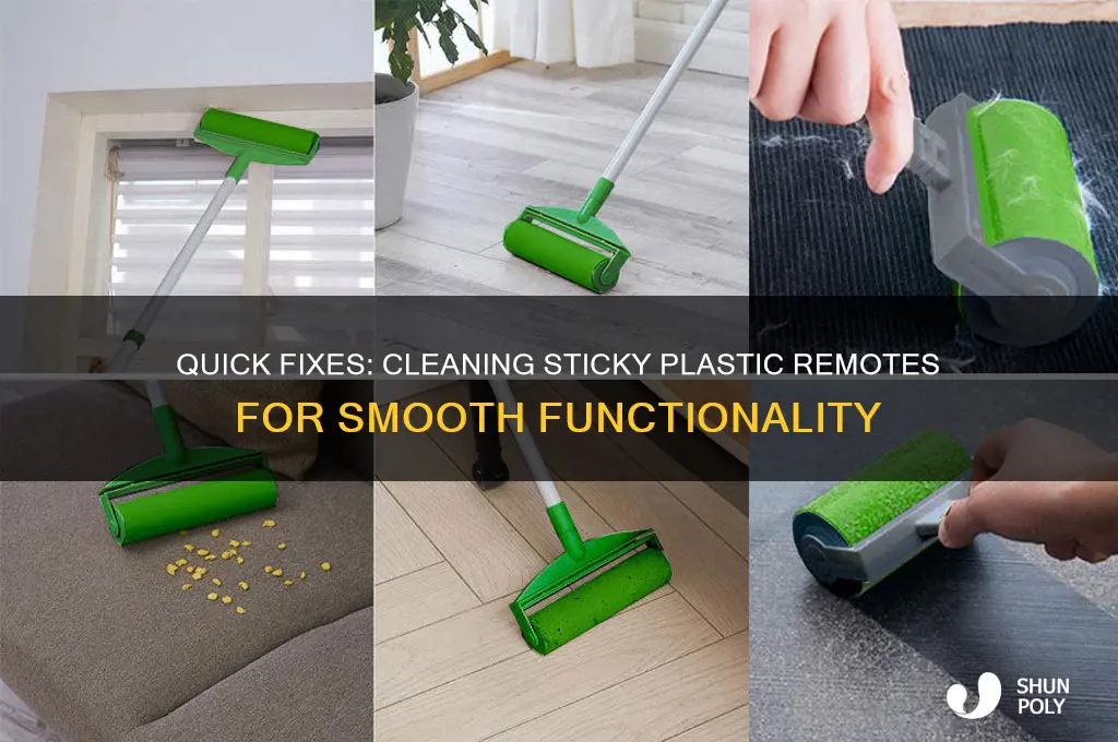 how to clean sticky plastic remote