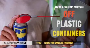 Clean Sticky Price Tags Off Plastic Containers Easily