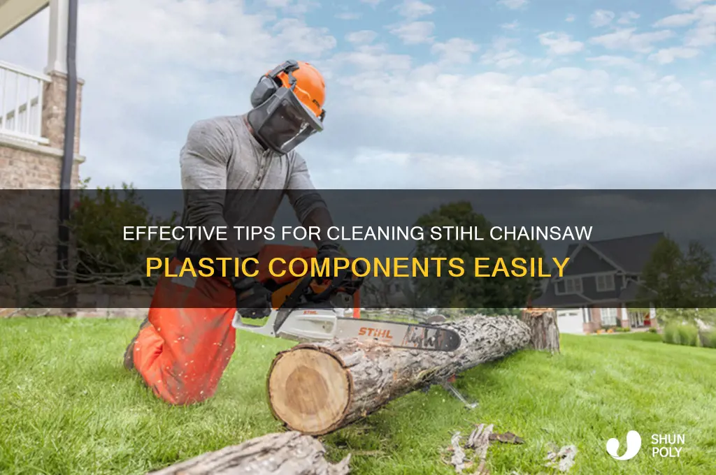how to clean stihl chainsaw plastic
