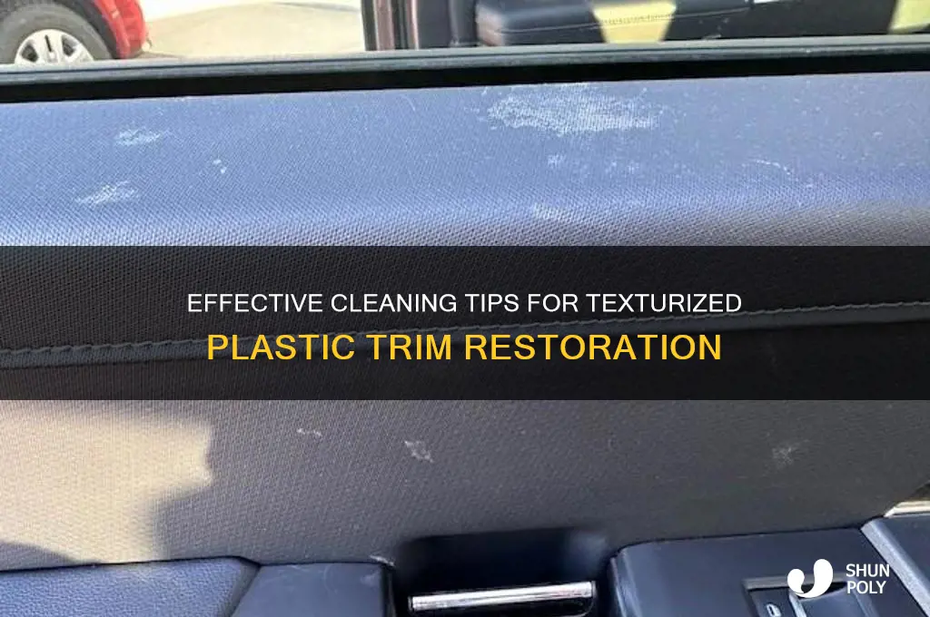 how to clean texturized plastic trim