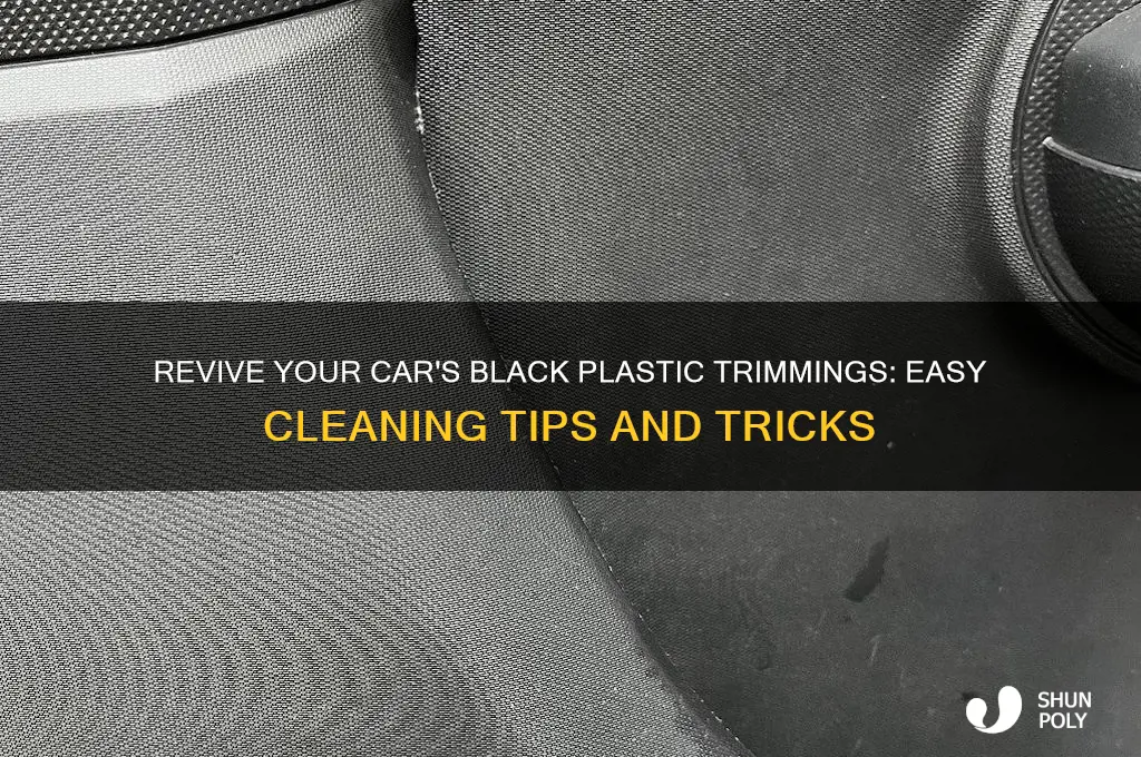 how to clean the black plastic trimmings on a car