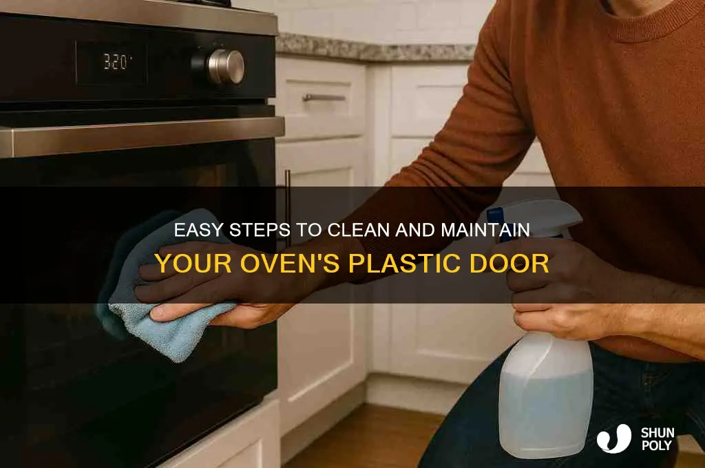 how to clean the plastic door of the oven