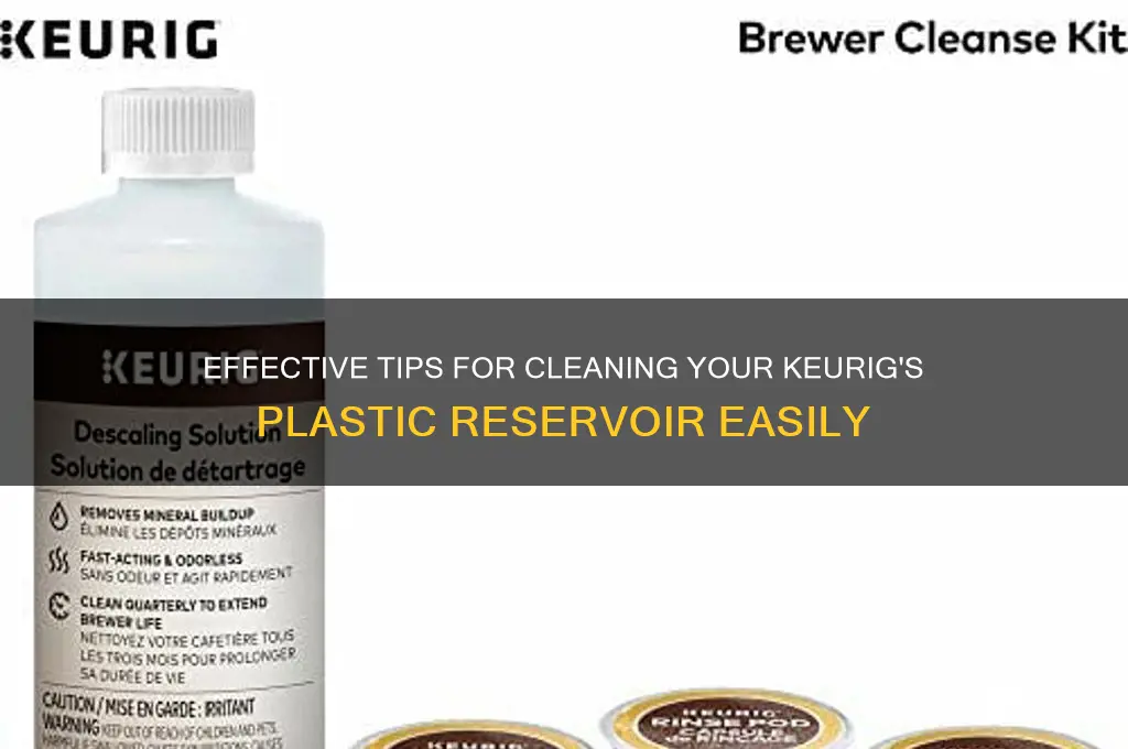 how to clean the plastic reservoir of a keurig