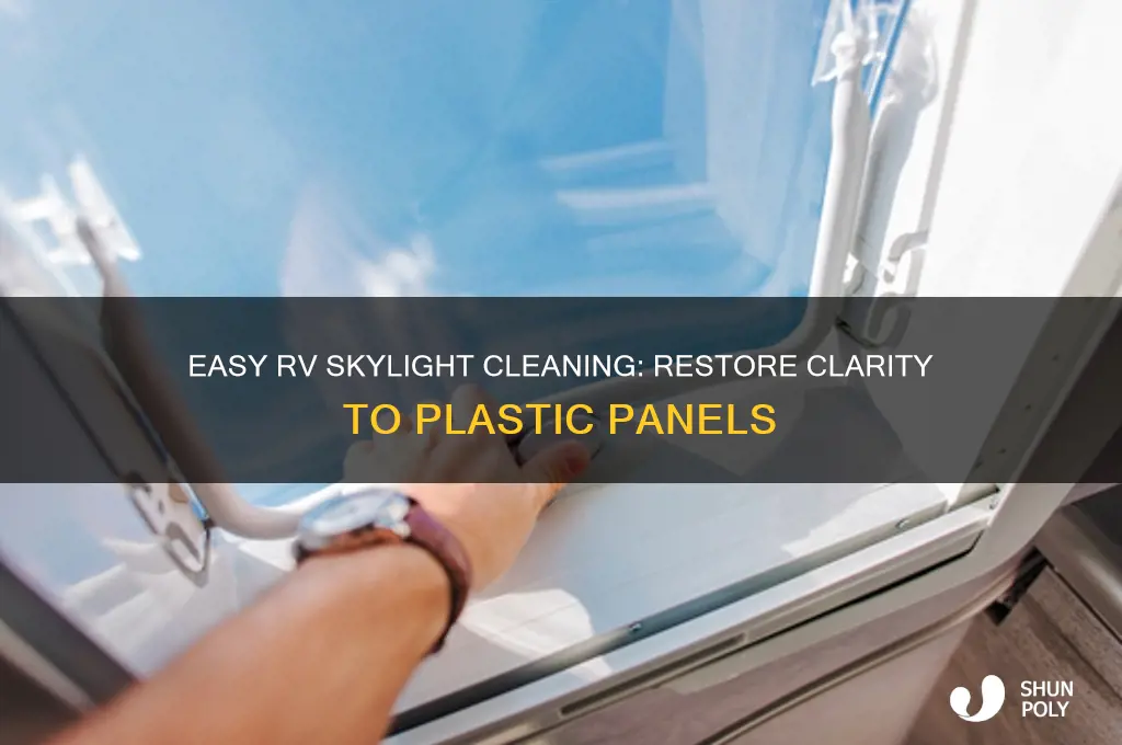 how to clean the plastic skylights in an rv