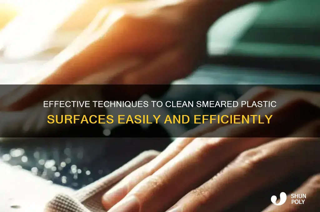how to clean the smear plastic