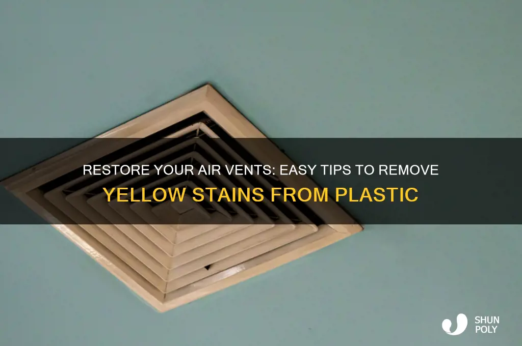 how to clean the yellow off the plastic air vents