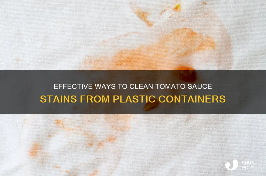 how to clean tomato sauce from plastic containers