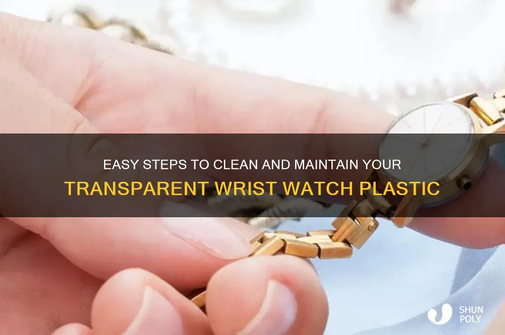 how to clean transparent wrist watch plastic