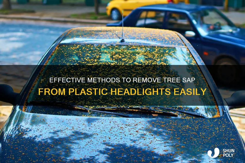 how to clean tree sap from plastic headlights
