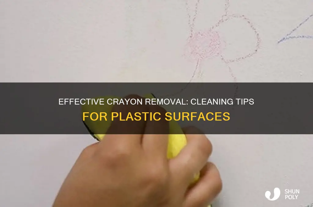 how to clean up crayon on plastic
