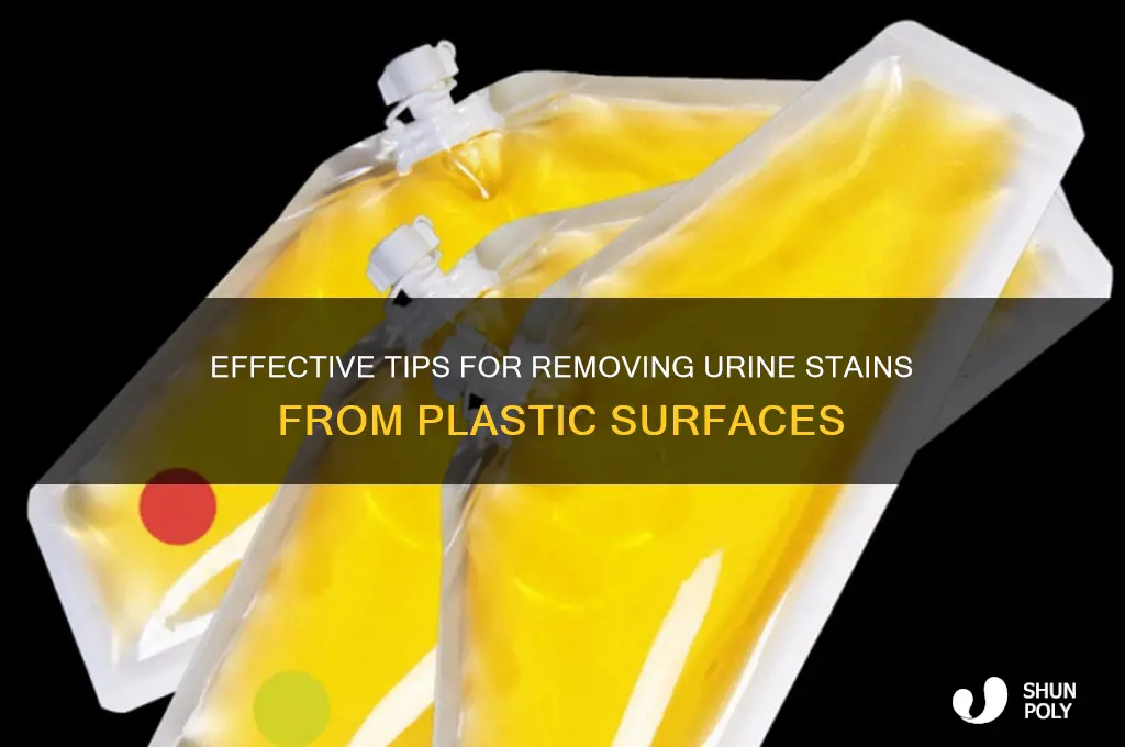 how to clean urine off plastic