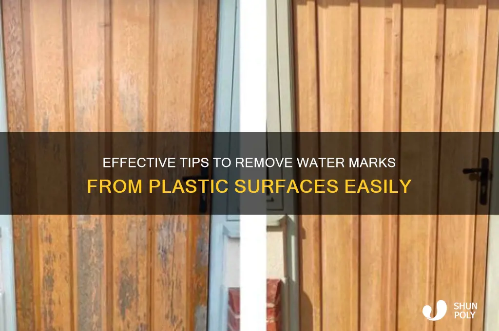 how to clean water marks off plastic