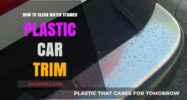 Effective Methods to Remove Water Stains from Plastic Car Trim