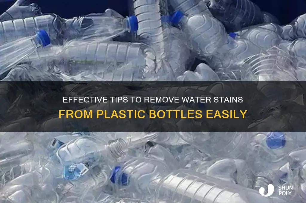 how to clean water stains from plastic bottles