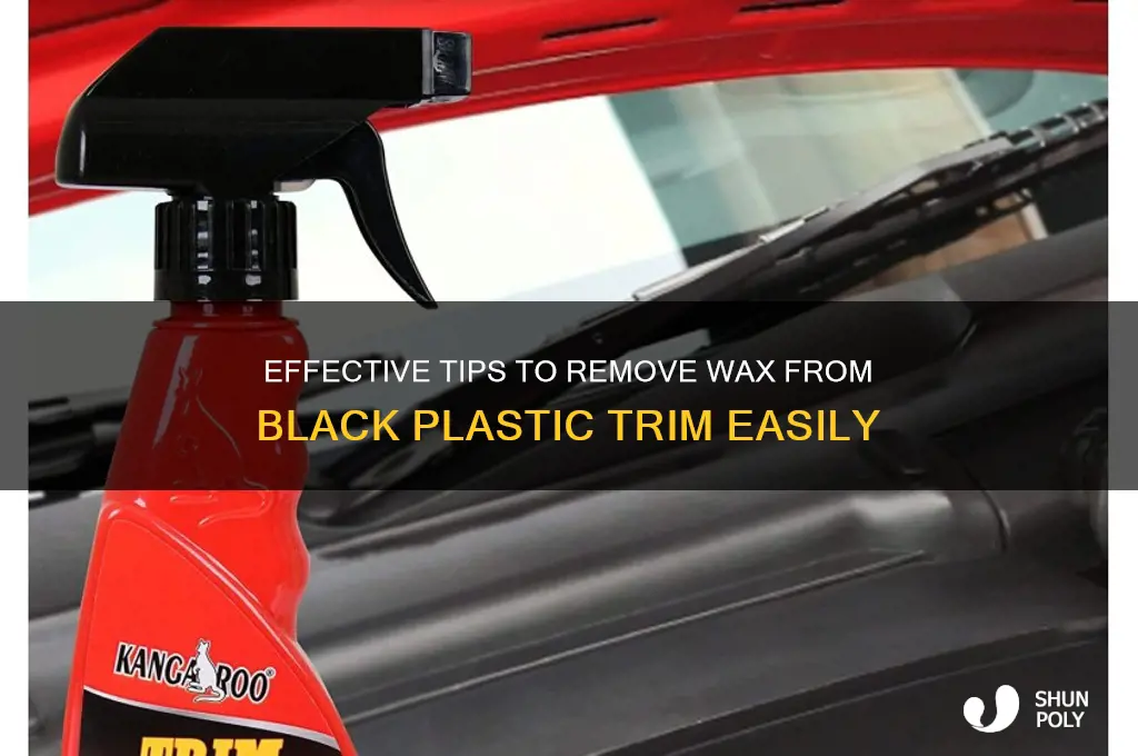 how to clean wax off black plastic trim