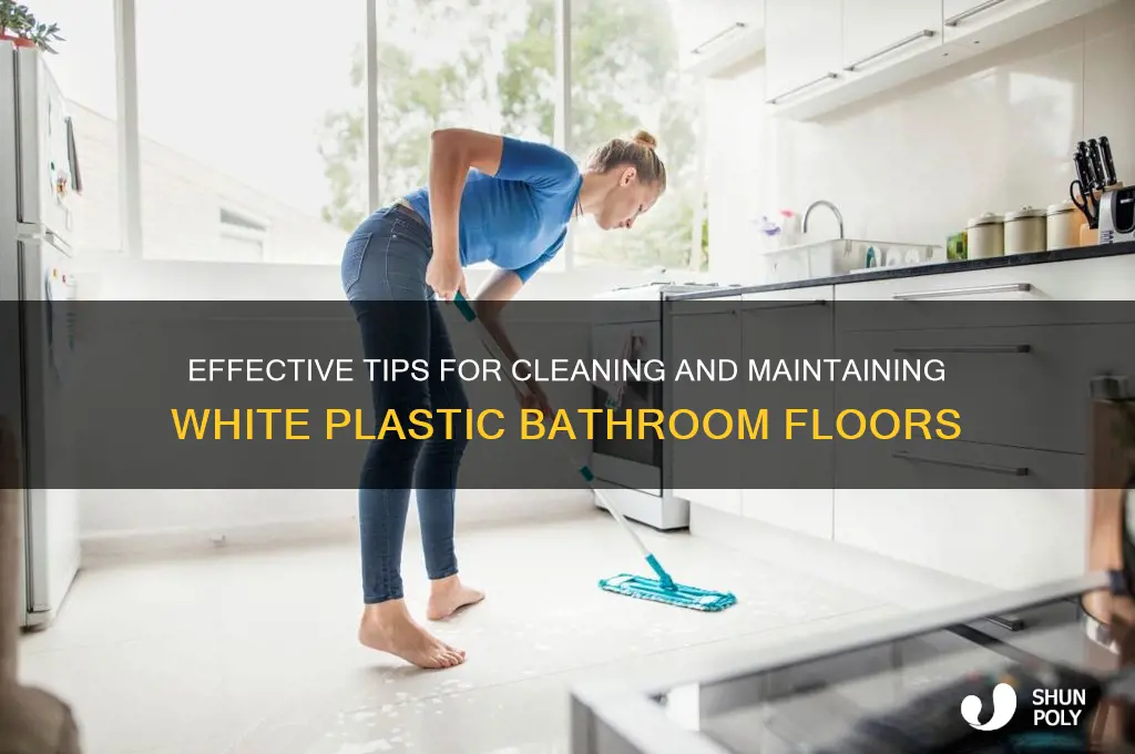 how to clean white bathroom plastic floor