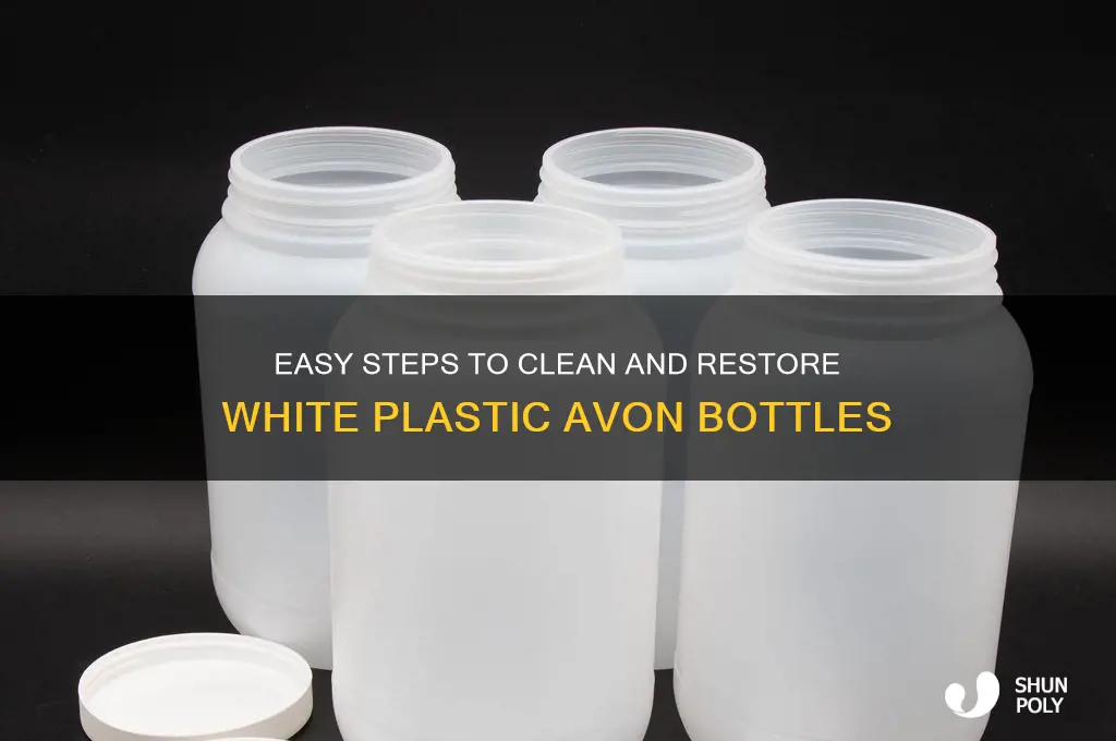 how to clean white plastic avon bottles