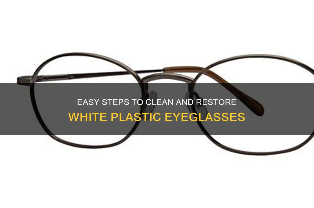 how to clean white plastic eyeglasses
