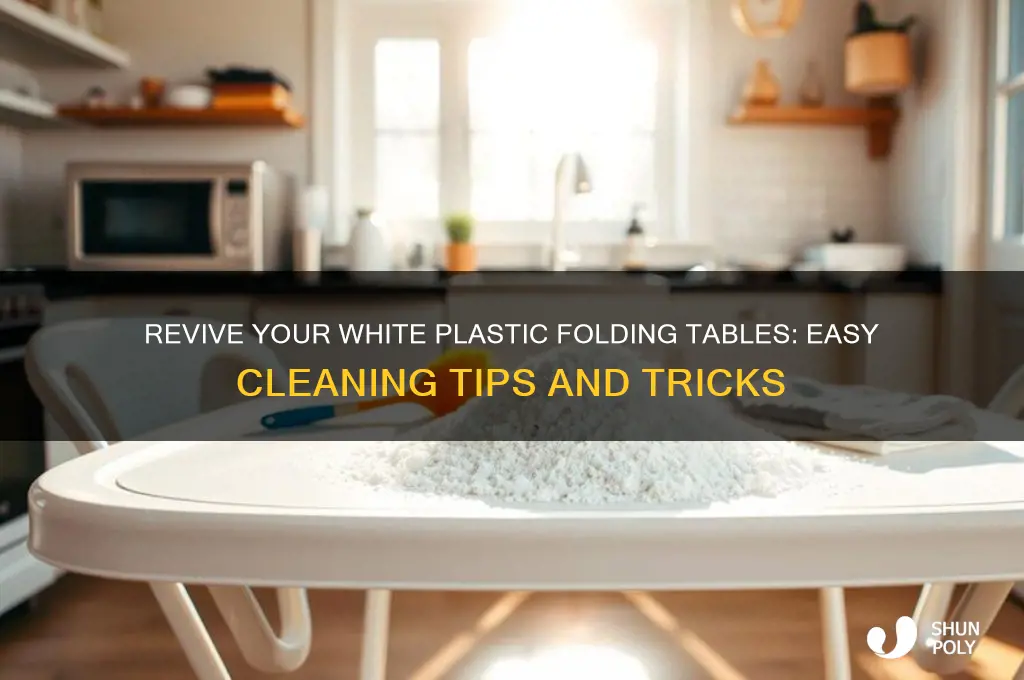how to clean white plastic folding tables