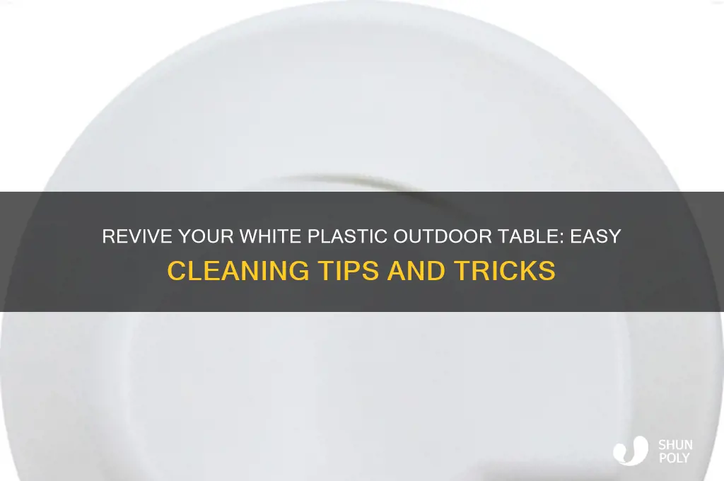 how to clean white plastic outdoor table